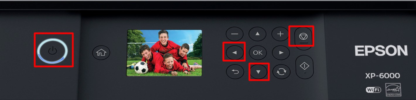 Put printer in Firmware Update Mode Epson XP-6000 chipless firmware