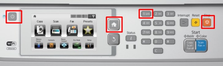 Put printer in Firmware Update Mode WF4630 chipless firmware