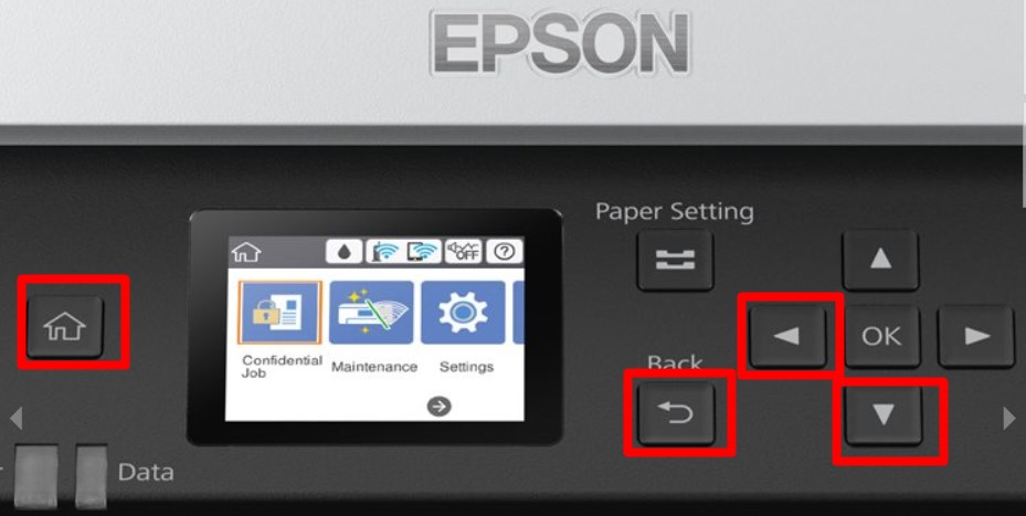 Put printer in Firmware Update Mode WF-C5210 chipless firmware